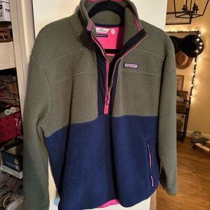 Vineyard Vines Shep Olive and Navy Fleece